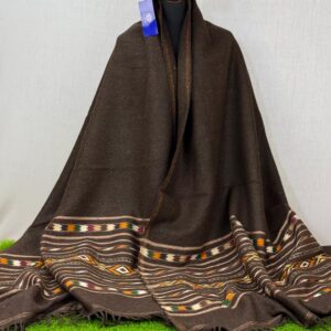 Handcrafted 15 Border Pasham Bloom Supreme Shawl – Traditional floral and paisley design, made in Swat, Pakistan